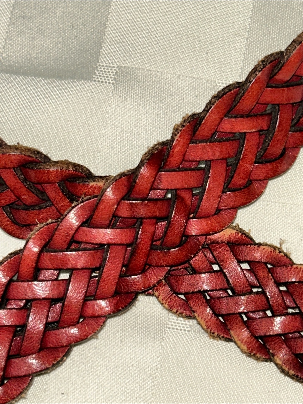 Brighton Braided Brown Leather Belt with Solid Brass Buckle